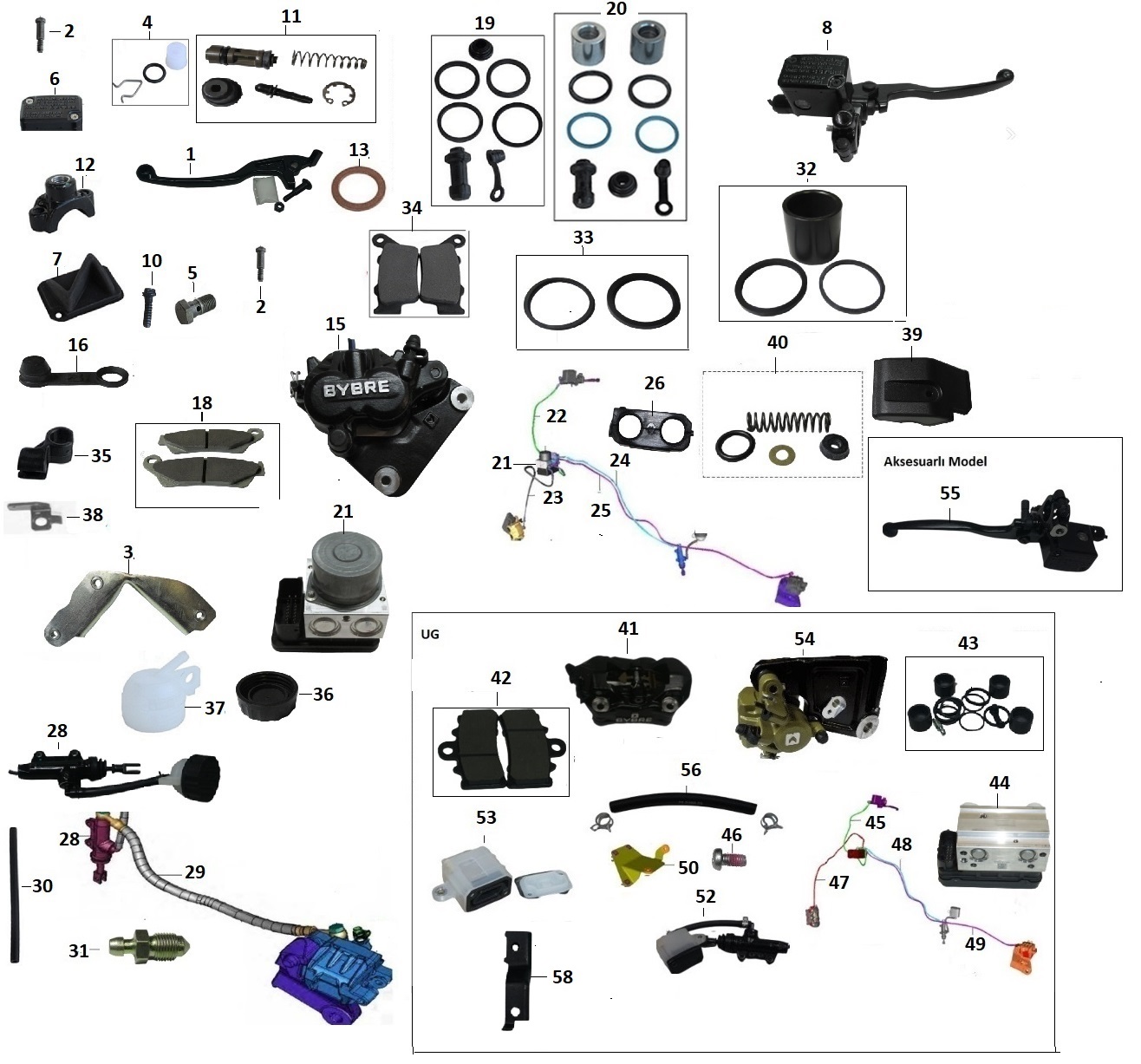 BAJAJ DOMİNAR 400 UG FREN HİDROLİK DEPO KELEPÇESİ - 2
