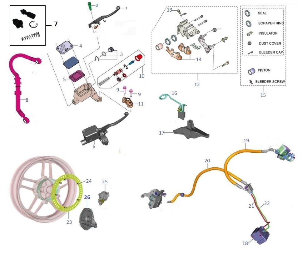 BAJAJ V15 ABS ÜNİTESİ BORUSU   2