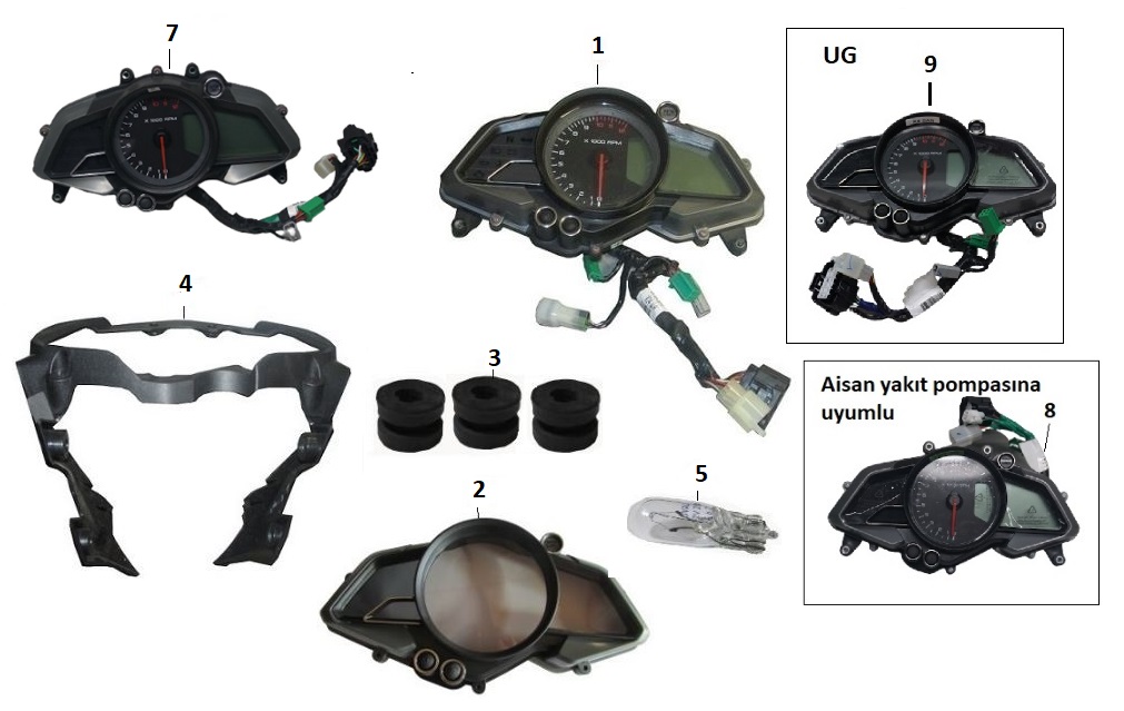BAJAJ PULSAR NS200 GÖSTERGE PLASTİĞİ CAMLI ÜST - 2