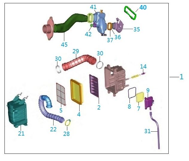 BAJAJ QUTE HAVA FİLTRE ELEMANI