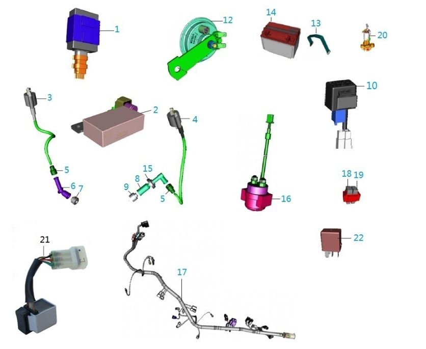 BAJAJ PULSAR AS150 AKÜ ROLE KABLOSU - 2
