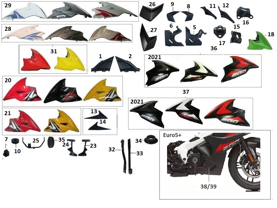 BAJAJ PULSAR RS200 UG YAN PANEL SOL
