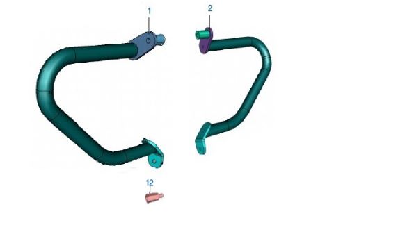 BAJAJ PULSAR AS150 KORUMA DEMİRİ ÖN SAĞ