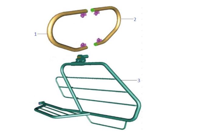 BAJAJ V15 KORUMA DEMİRİ ÖN SAĞ