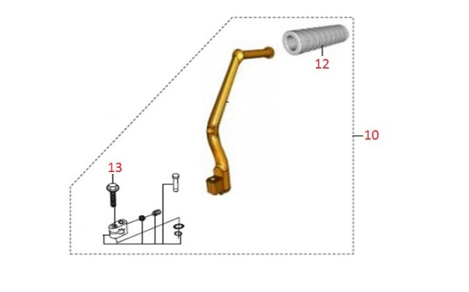 BAJAJ DISCOVER 125ST MARŞ PEDALI  KOMPLE