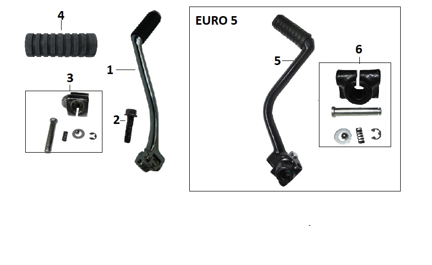 BAJAJ PULSAR NS125 ABS MARŞ PEDALI  KOMPLE - 2