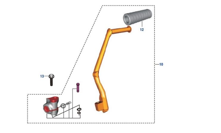 BAJAJ DISCOVER 150F MARŞ PEDAL LASTİĞİ - 2