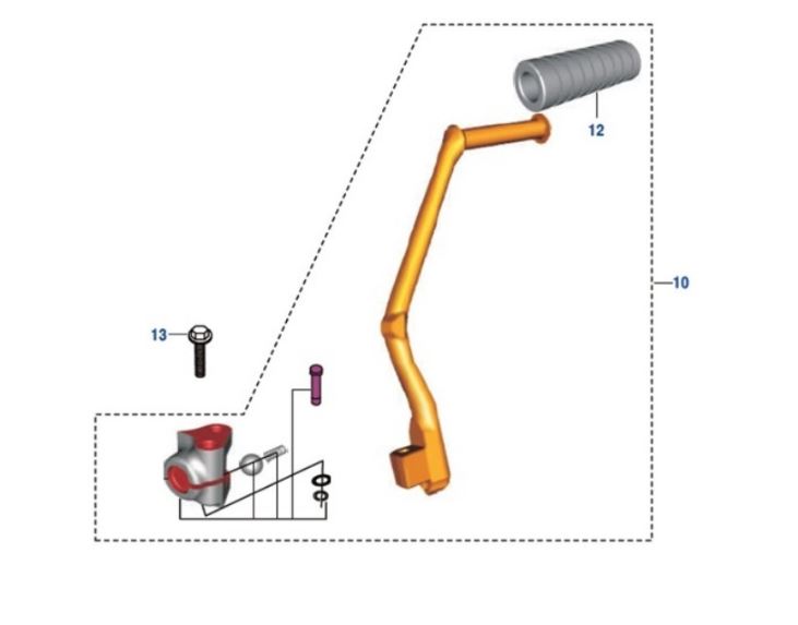 BAJAJ DISCOVER 150S MARŞ PEDAL LASTİĞİ - 2