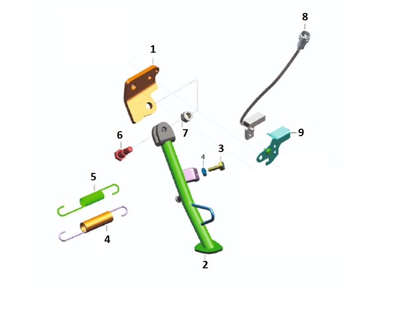 BAJAJ PULSAR NS 400 YAN SEHPA BAĞLANTISI PARÇASI