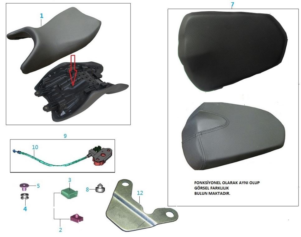 BAJAJ PULSAR NS150 SELE TAKOZU ARKA YUVARLAK - 2