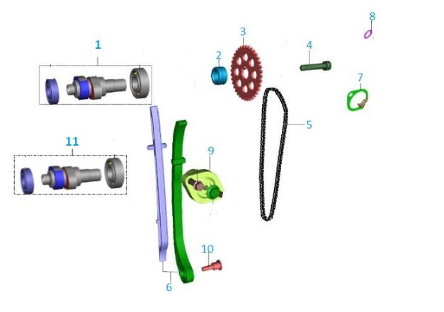 BAJAJ PULSAR NS160 ZİNCİR DİŞLİ CİVATASI - 2