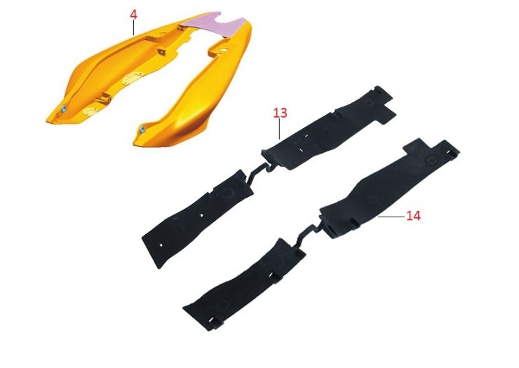 BAJAJ DISCOVER 125ST SELE ALTI PANEL TOZ LASTİĞİ SAĞ