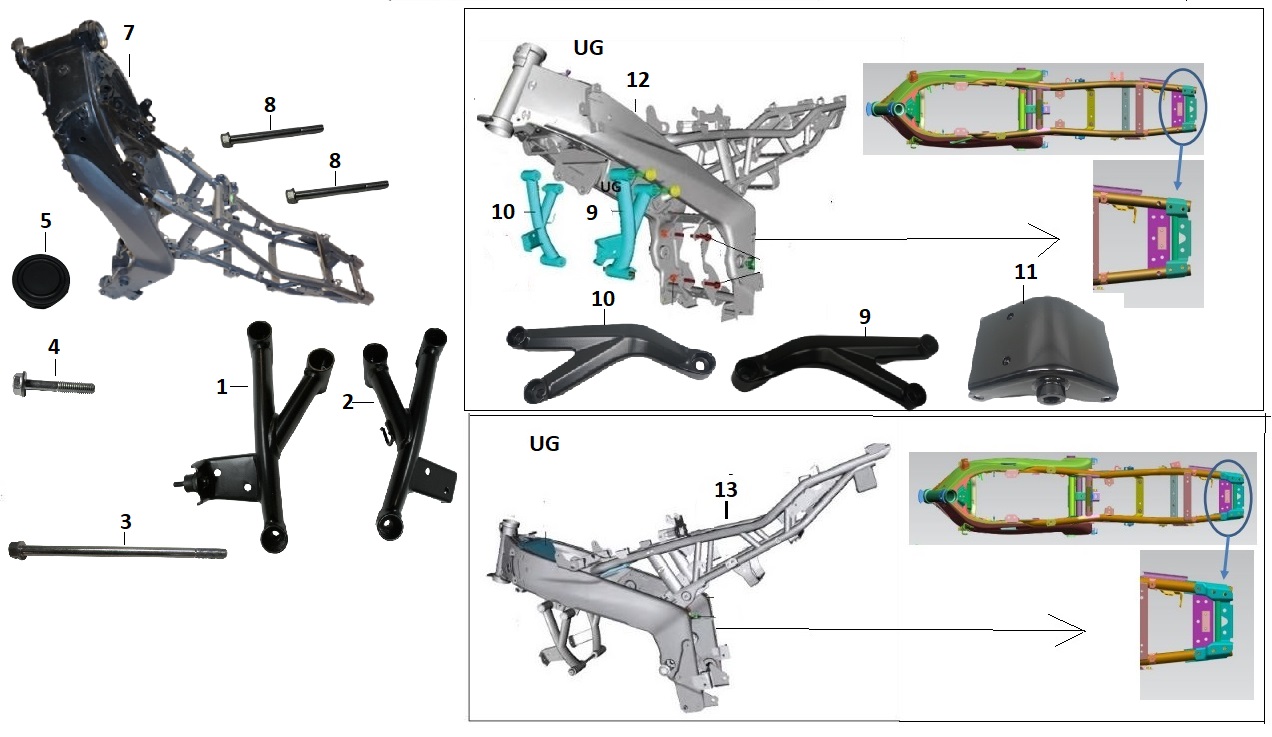 BAJAJ DOMİNAR 400 UG MOTOR TAKOZU MERKEZLEME SACI ARKA ORTA - 2