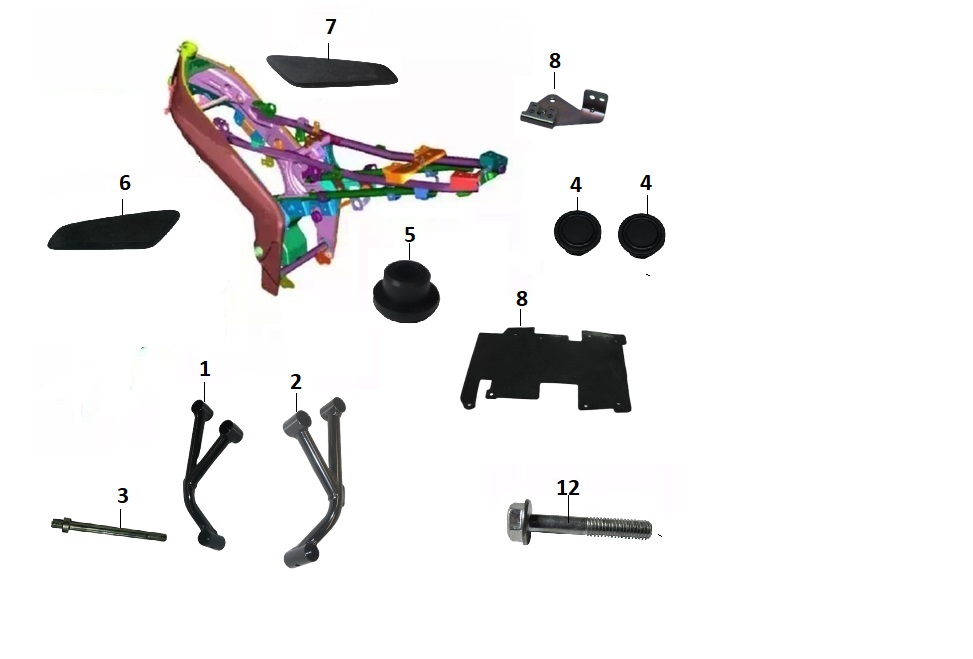 BAJAJ PULSAR NS 125 CBS MOTOR KULAK CIVATASI  EURO 4 - 2