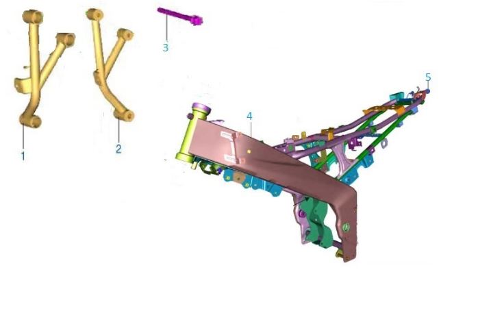 BAJAJ PULSAR N 250 MOTOR BAĞLANTI SACI ÖN SAĞ - 2