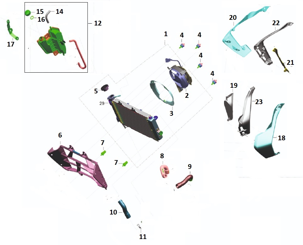 BAJAJ PULSAR NS 400 RADYATÖR KORUMA KAFESI ARKA SOL