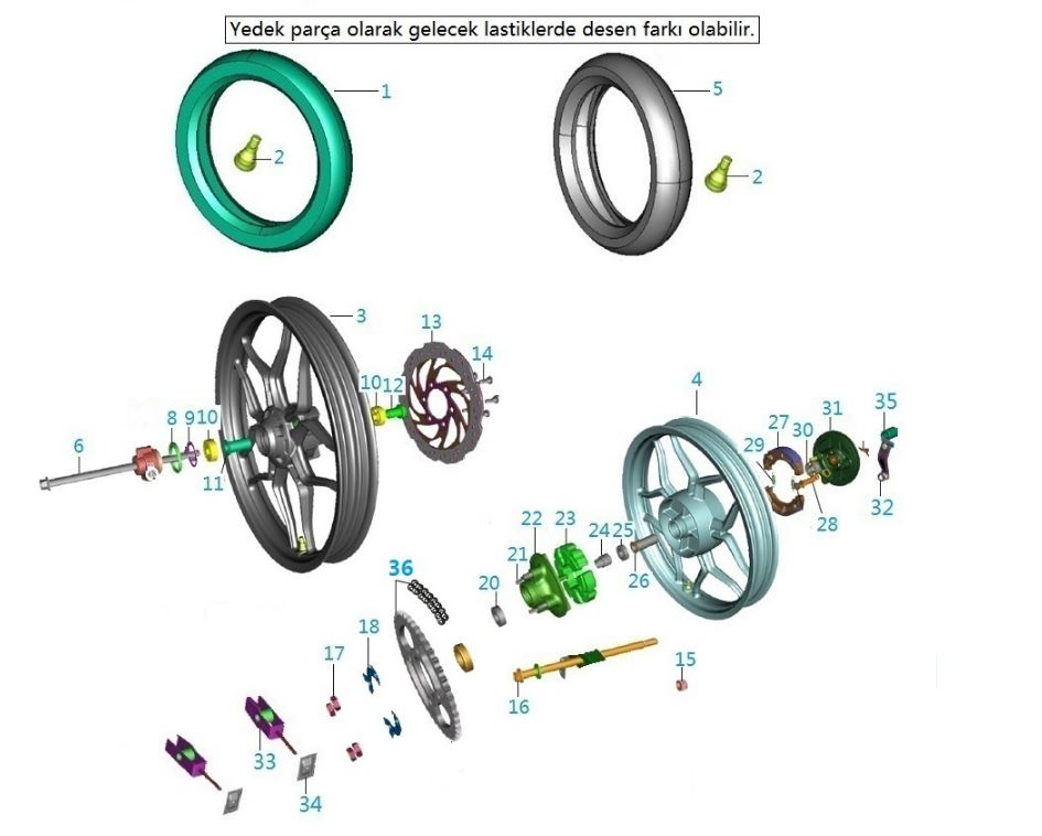 BAJAJ PULSAR NS150 LASTİK ARKA (110/80-17)DUBLEKS - 2