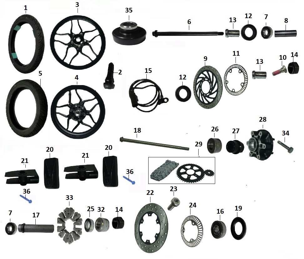 BAJAJ PULSAR N 250 ZİNCİR DİŞLİ ARKA (SET) - 2
