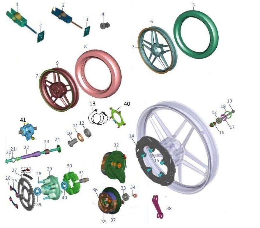 BAJAJ V15 ZİNCİR DİŞLİ GERGİ CİVATASI SAĞ - 2