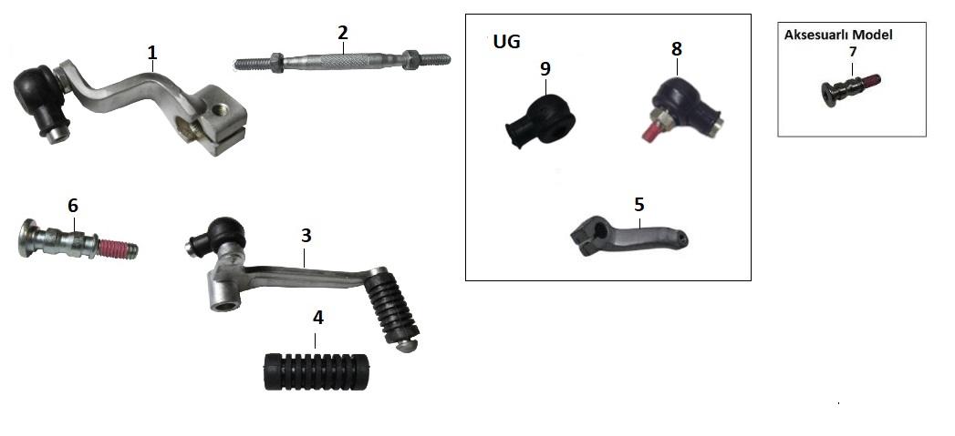 BAJAJ DOMİNAR 400 UG VİTES PEDAL CİVATASI - 2
