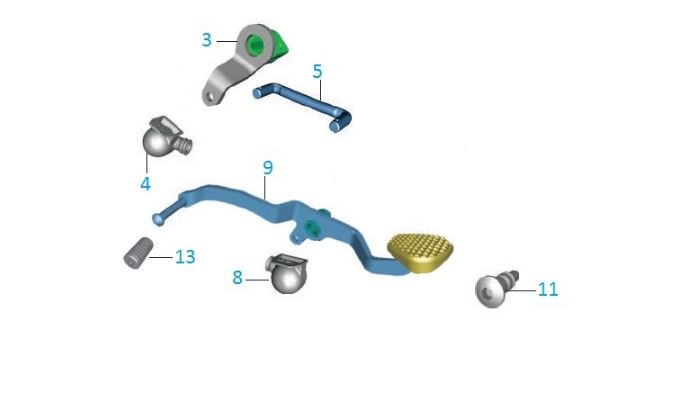 BAJAJ DISCOVER 150F VİTES PEDAL LASTİĞİ - 2