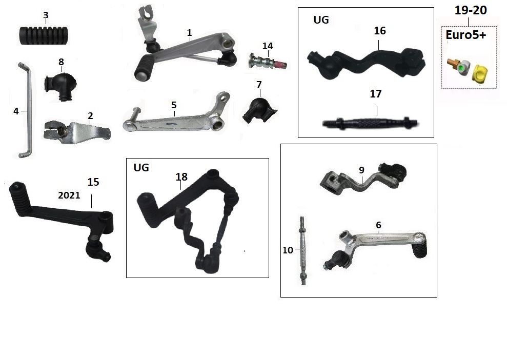 BAJAJ PULSAR NS200 UG VİTES PEDAL ROD BAŞI SAĞ