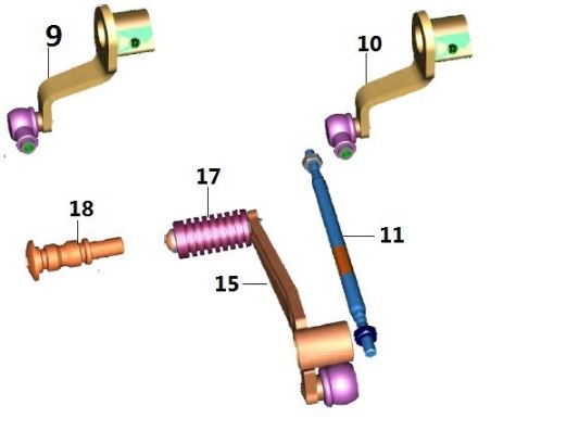 BAJAJ PULSAR NS150 VİTES PEDAL ROD MİLİ - 2