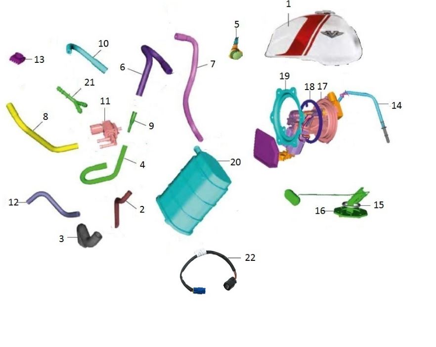 BAJAJ V15 EMME BOĞAZI BAĞLANTI BORUSU