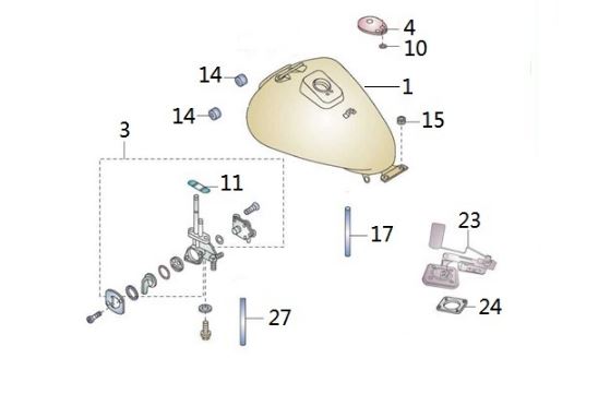 BAJAJ AVENGER STREET 150 YAKIT DEPO KAPAK ORINGI - 2