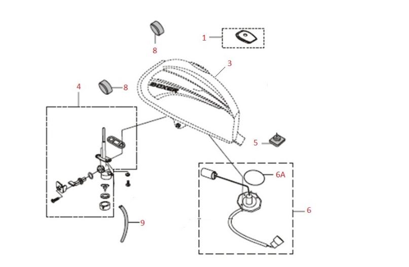 BAJAJ BOXER YAKIT DEPOSU  (BOYASIZ) - 2