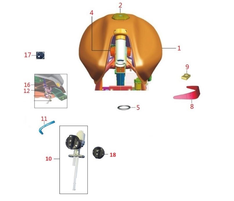 BAJAJ DISCOVER 150F YAKIT DEPO TAKOZU ARKA