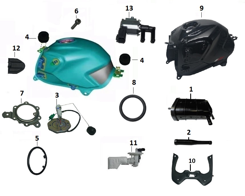 BAJAJ PULSAR F 250 YAKIT DEPO TAKOZU ARKA - 2