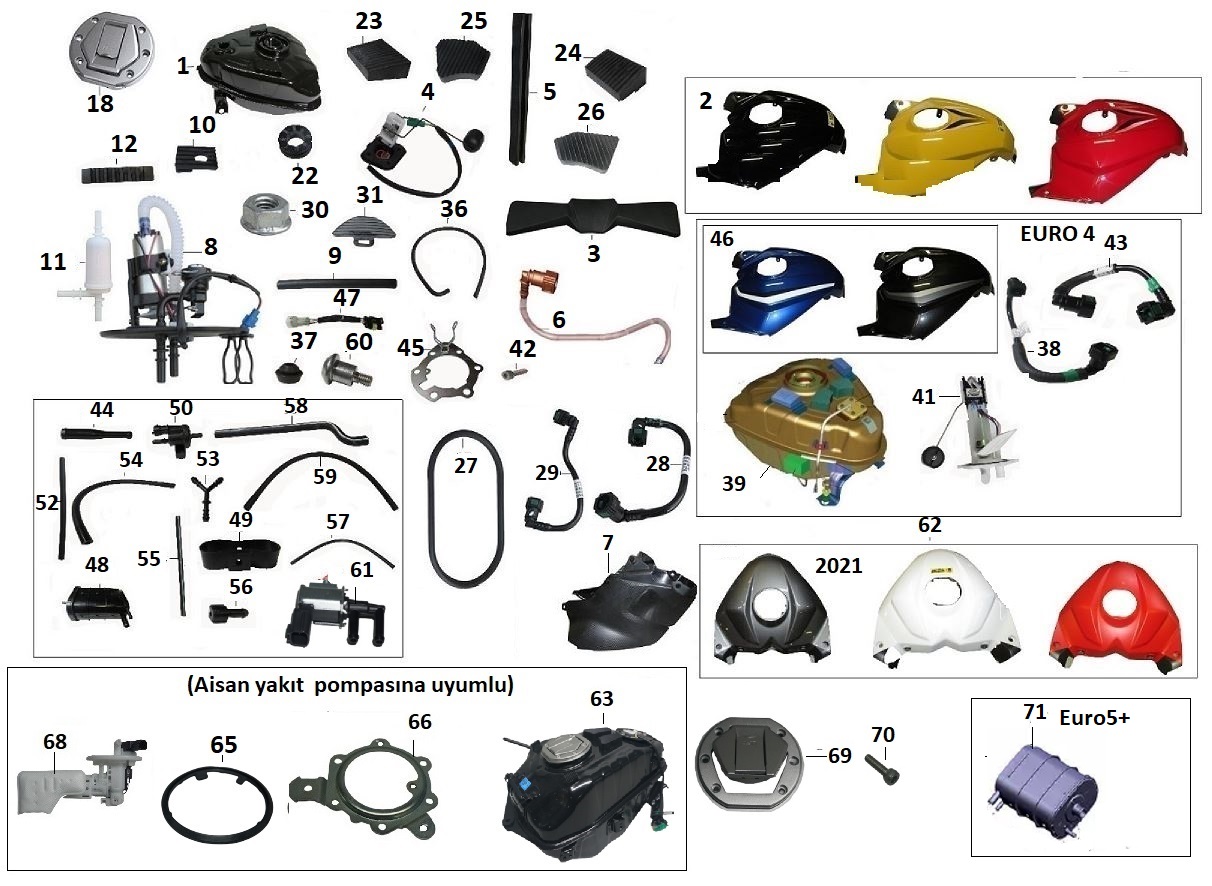 BAJAJ PULSAR RS200 YAKIT FİLTRESİ (Kontrol ünitesi dikey olan motor) - 2