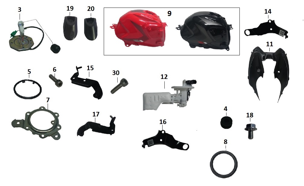 BAJAJ PULSAR N 160 UG YAKIT DEPO BAĞLANTI SACI SOL ÜST - 2