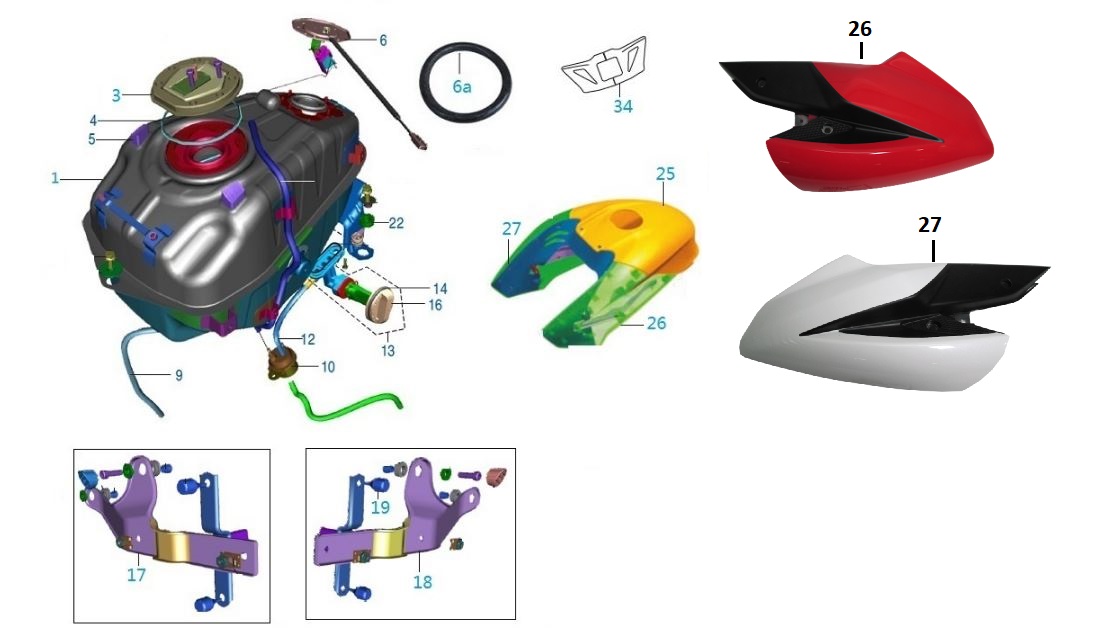 BAJAJ PULSAR NS150 YAKIT DEPO KAPAK CONTASI - 2