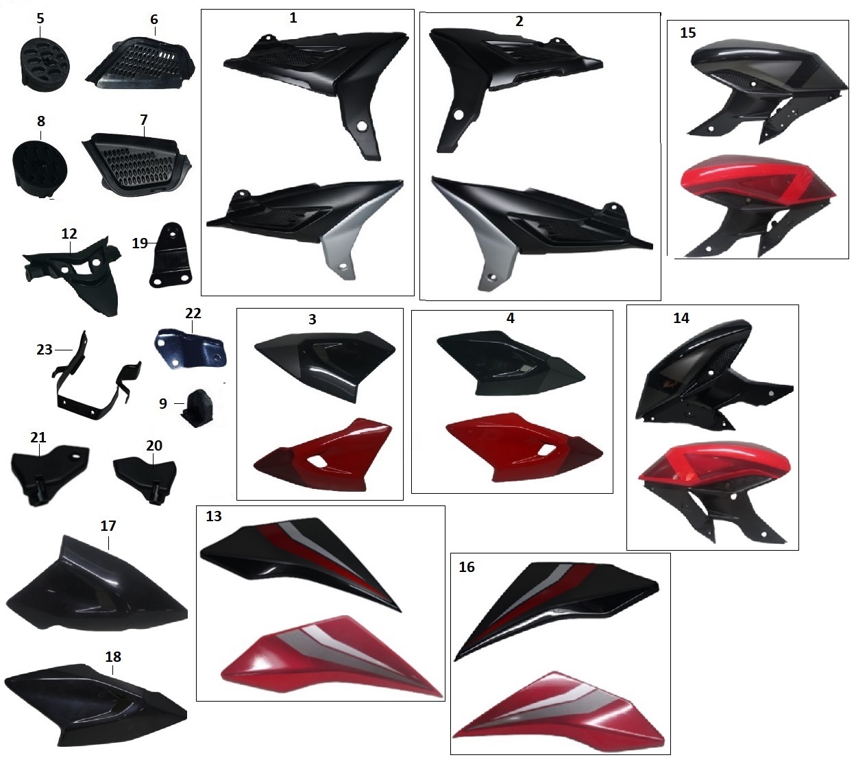 BAJAJ PULSAR N 160 UG YAN PANEL LASTİĞİ SOL