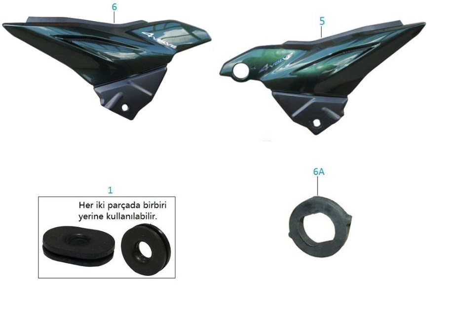 BAJAJ DISCOVER 150S YAN PANEL KİLİT LASTİĞİ