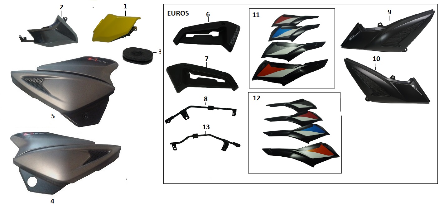 BAJAJ PULSAR NS125 ABS DEKORATİF KAPAK BAĞLANTI SACI SAĞ - 2