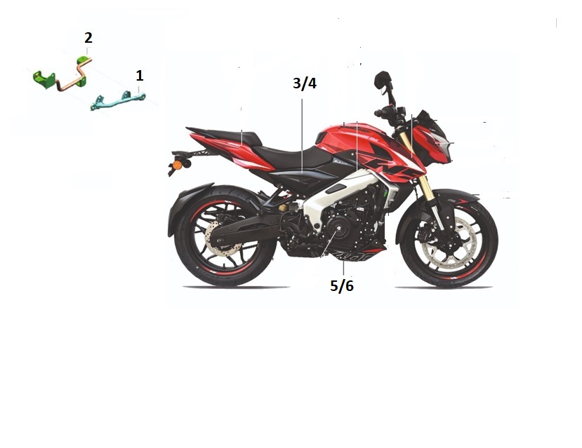 BAJAJ PULSAR NS 400 DEKORATİF KAPAK BAĞLANTI SACI SAĞ ALT