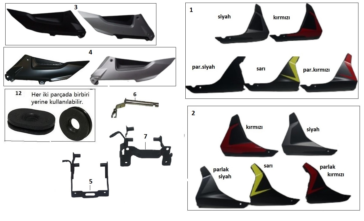 BAJAJ DOMİNAR D 250 DEKORATİF KAPAK BAĞLANTI SACI ARKA ALT - 2