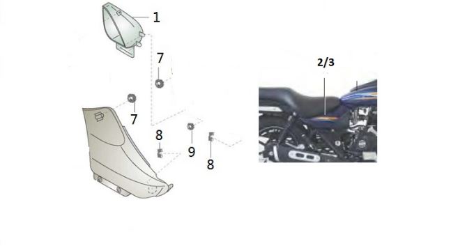 BAJAJ AVENGER STREET 150 YAN PANEL BAĞLANTI PULU