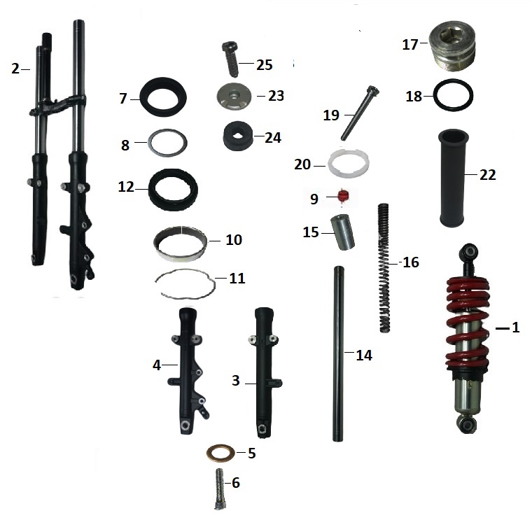BAJAJ PULSAR N 160 UG AMORTİSÖR BORUSU DIS SOL - 2