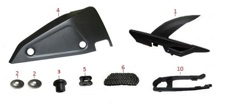 BAJAJ PULSAR NS200 UG ZİNCİR MUHAFAZA PLASTİĞİ SAĞ - 2