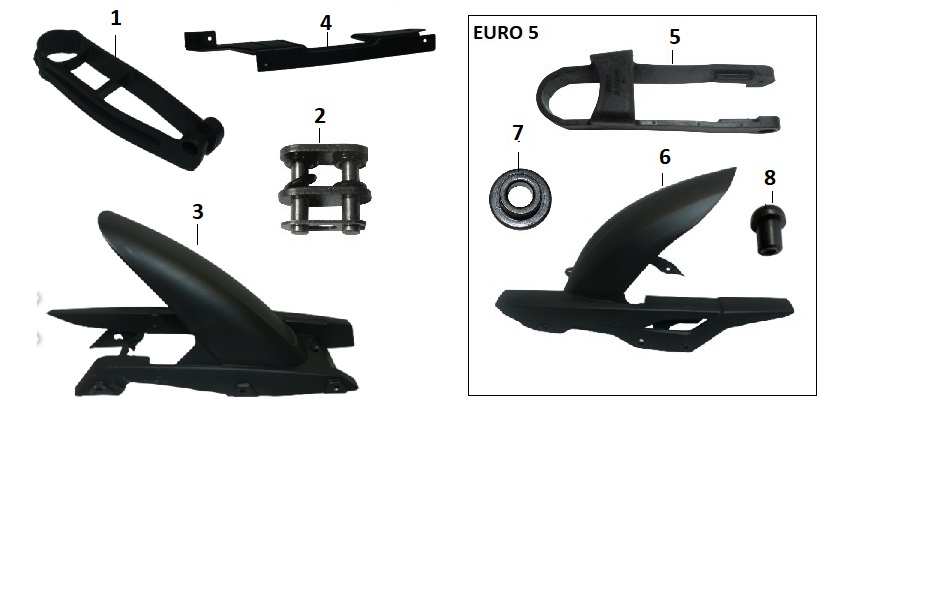 BAJAJ PULSAR NS125 ABS ZİNCİR MUHAFAZA ARA BURCU - 2