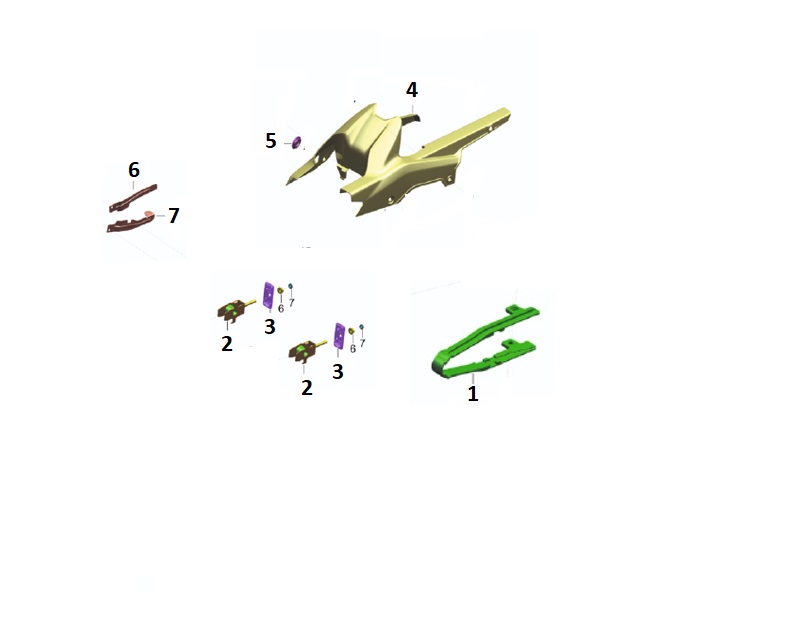 BAJAJ PULSAR NS 400 ZİNCİR MUHAFAZA LASTİĞİ SACI SOL