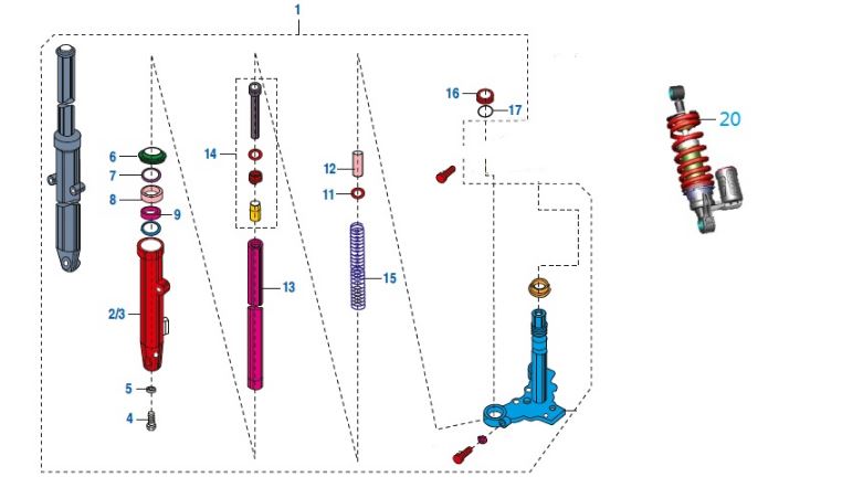 BAJAJ PULSAR AS150 AMORTİSÖR YAYI ÖN İÇ - 2