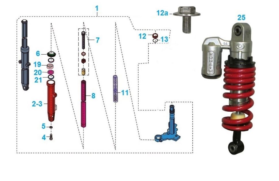 BAJAJ DISCOVER 150S AMORTİSÖR MİLİ İÇ KOMPLE