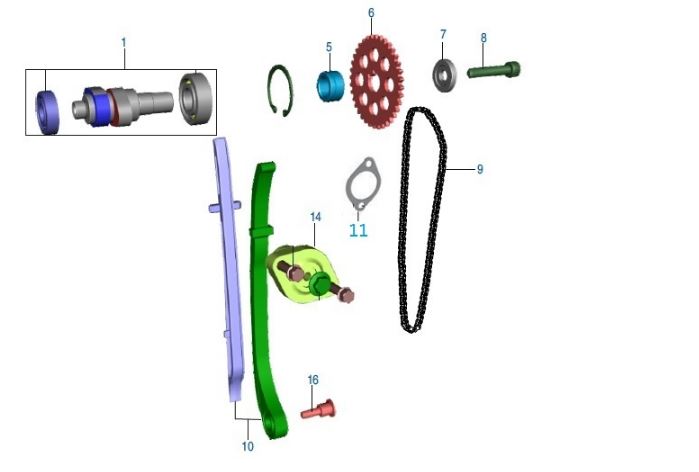 BAJAJ PULSAR NS150 EKSANTRİK MİLİ  KOMPLE - 2