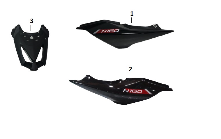 BAJAJ PULSAR N 160 UG SELE ALTI PANEL SOL