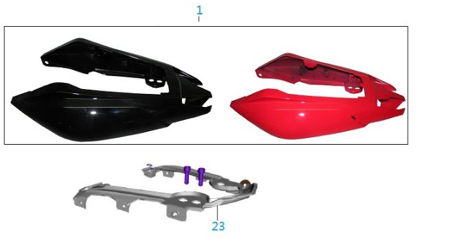 BAJAJ PULSAR AS150 SELE ALTI PANEL İÇ - 2